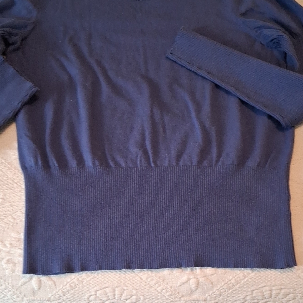 Jones New York Women's Purple Crewneck Sweater - Picture 8 of 11